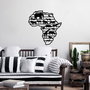 Wallity African Animals Escultura de pared de metal negra